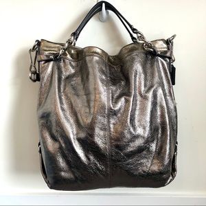 Coach Brooke Gunmetal Gray Leather Bag